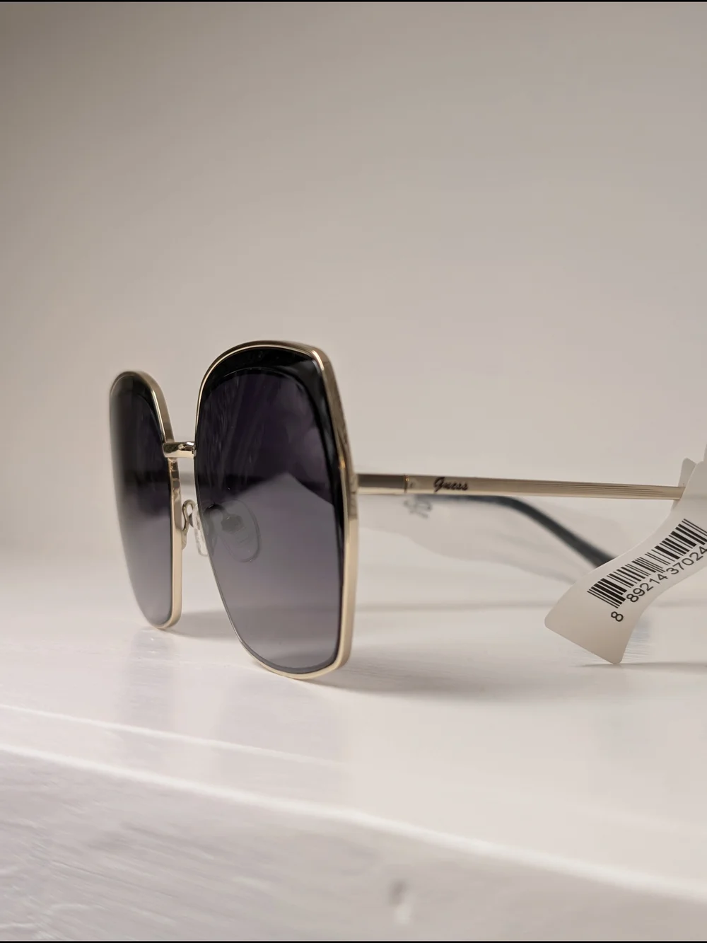 GUESS Gold & Black Oversized Square Sunglasses NWT